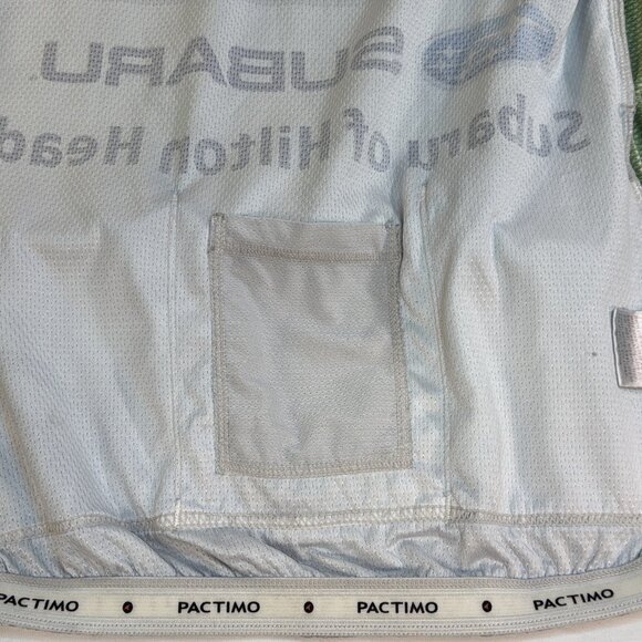 Team Subaru Cycling Jersey Pactimo Shrt Sleeve Blue M Polyester Lt weight Jacket - Picture 11 of 11